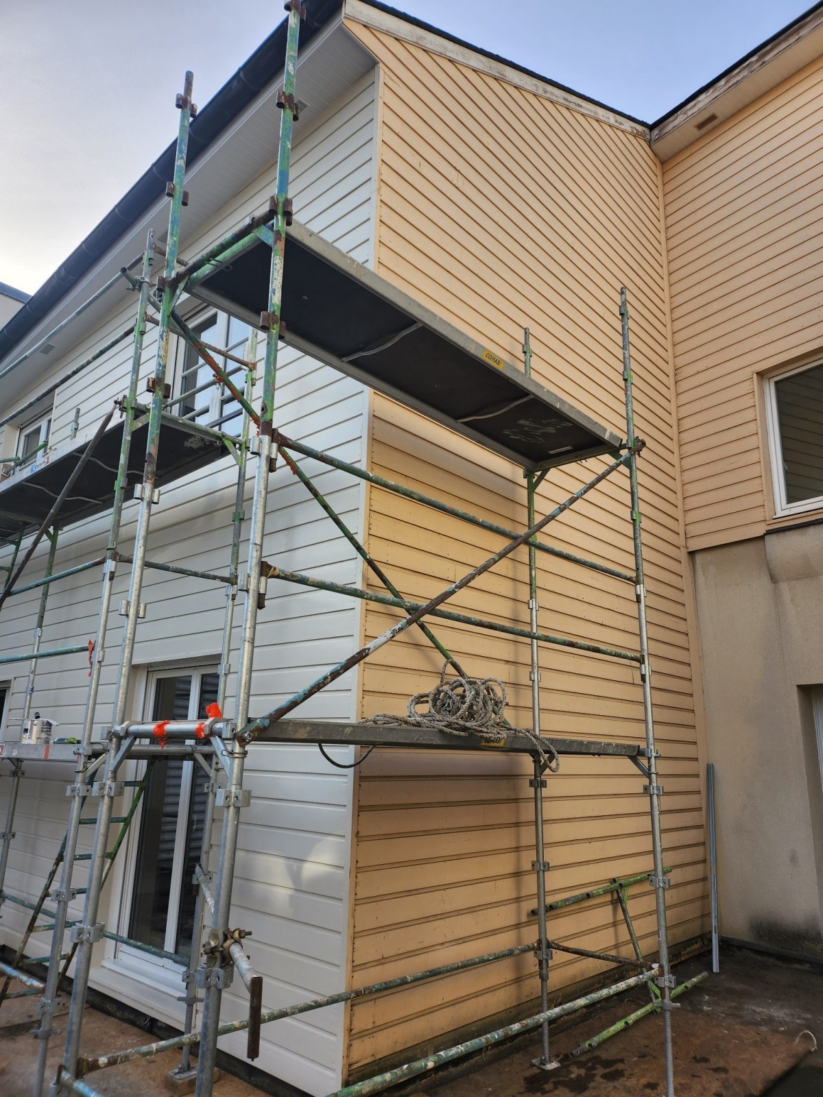 réfection d'une façade en clin sur la commune de Rouen