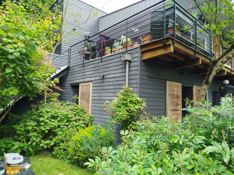 réfection d'une façade enclin sur la commune de Franqueville-Saint-Pierre