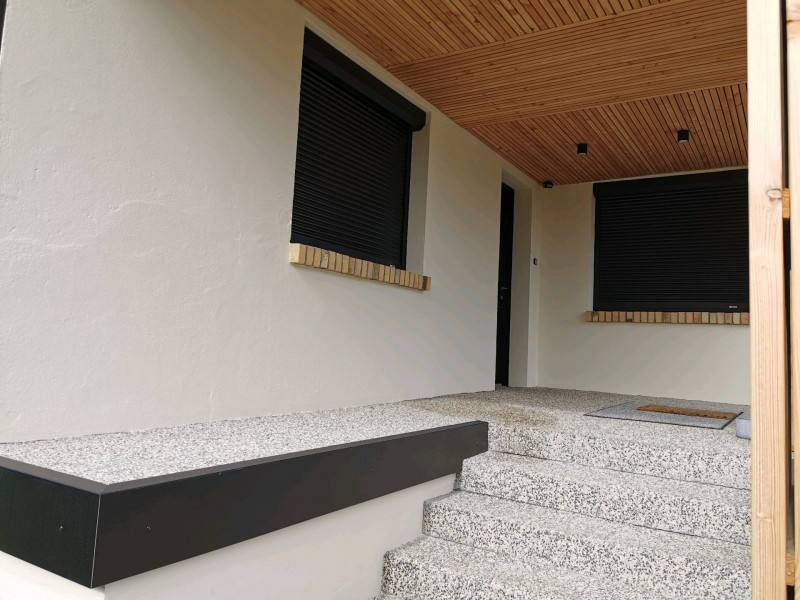 Réfection de façade suite à un agrandissement sur la commune d'Eslettes