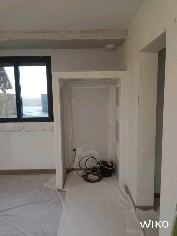 Travaux de plâtrerie pour une cuisine sur la commune de Bihorel