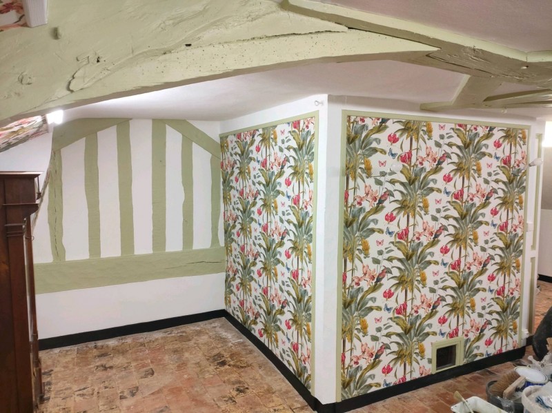 Aménagement d'un grenier en bibliothèque salle de lecture sur le secteur de Rouen