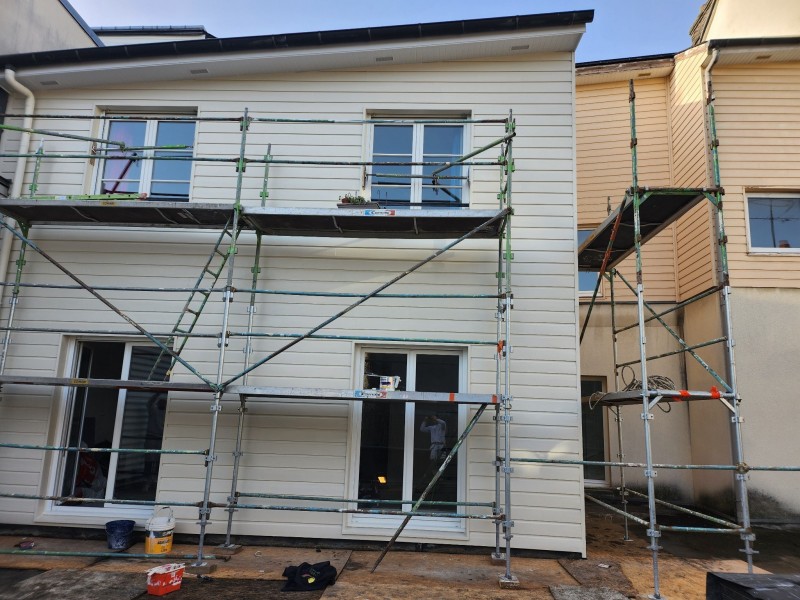 réfection d'une façade en clin sur la commune de Rouen