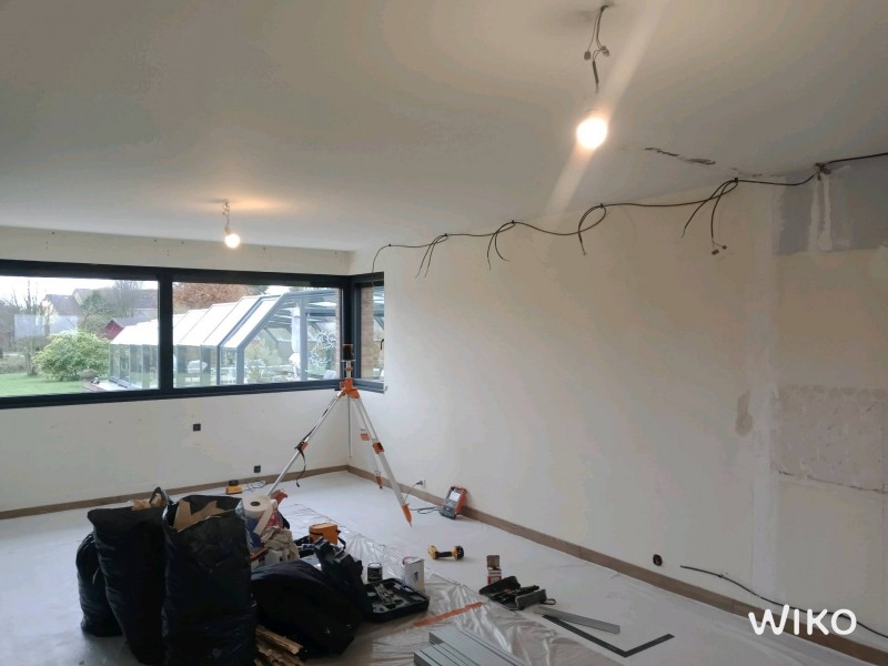 Travaux de plâtrerie pour une cuisine sur la commune de Bihorel