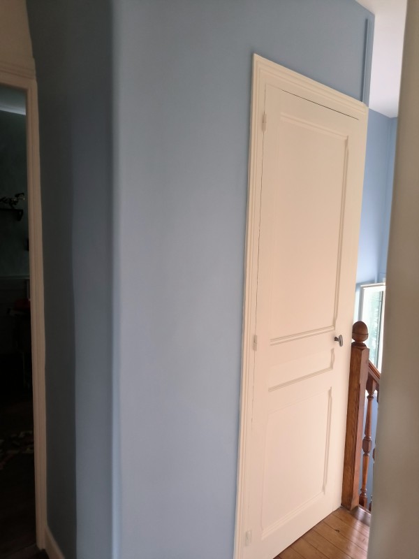 travaux de peinture et décoration pour une entrée et un escalier sur la commune de Rouen