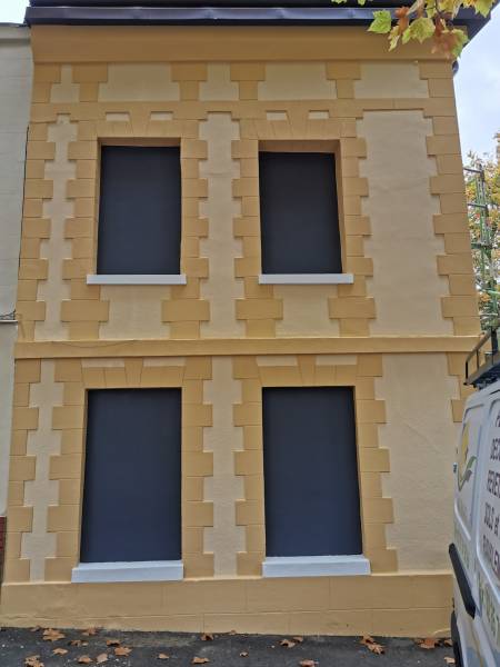 Travaux de peinture extérieur sur façade à Rouen