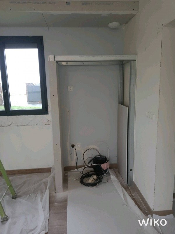 Travaux de plâtrerie pour une cuisine sur la commune de Bihorel