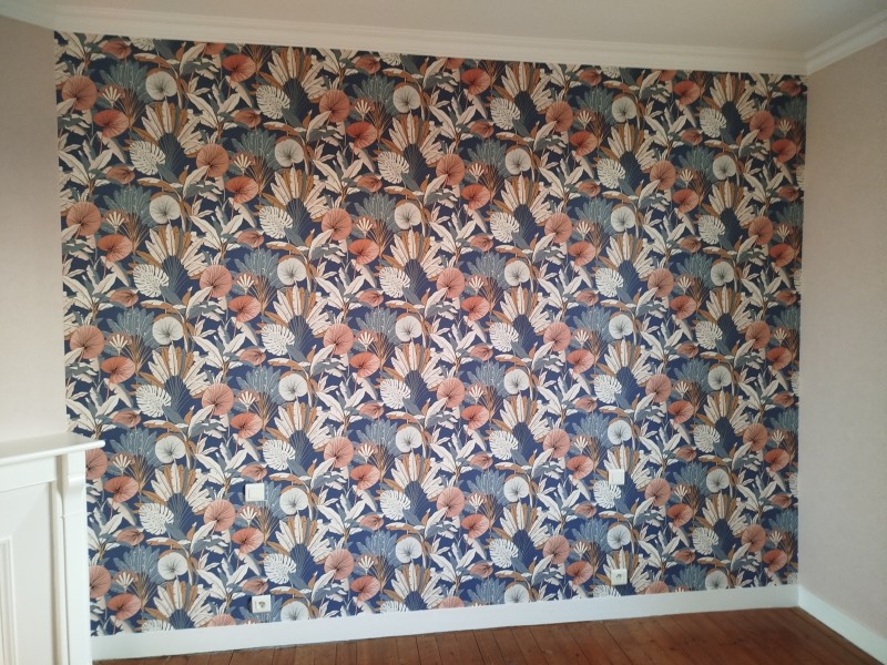 pose de revêtement mural ou de papier peint déco sur l'agglomération de Rouen