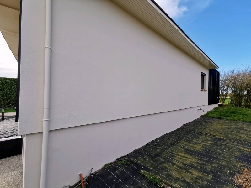 Réfection de façade suite à un agrandissement sur la commune d'Eslettes